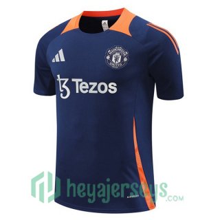 Manchester United Training T-Shirts Blue Royal 2024-2025