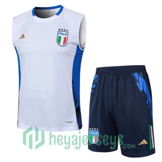 Soccer Vest Italy + Shorts White 2024-2025