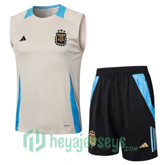 Soccer Vest Argentina + Shorts Yellow 2024-2025