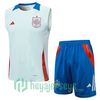 Soccer Vest Spain + Shorts Blue 2024-2025