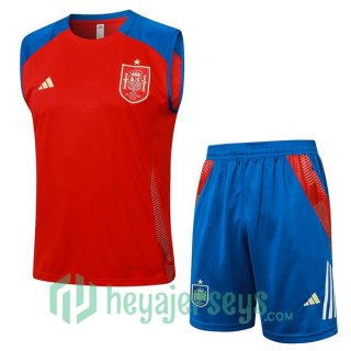 Soccer Vest Spain + Shorts Red 2024-2025