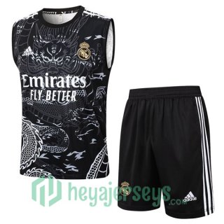 Soccer Vest Real Madrid + Shorts Black 2024-2025