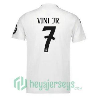 Real Madrid (Vini Jr. 7) Home Soccer Jerseys White 2024-2025