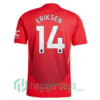 Manchester United (Eriksen 14) Home Soccer Jerseys Red 2024-2025