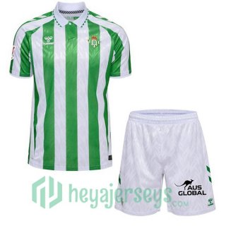 Real Betis Kids Home Soccer Jerseys Green White 2024-2025