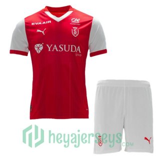 Stade de Reims Kids Home Soccer Jerseys Red 2024-2025