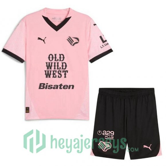 Palermo FC Kids Home Soccer Jerseys Rose 2024-2025