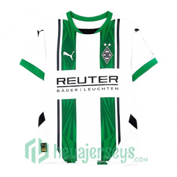 Monchengladbach Home Soccer Jerseys White 2024-2025