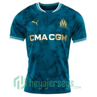 Olympique Marseille Away Soccer Jerseys Blue 2024-2025