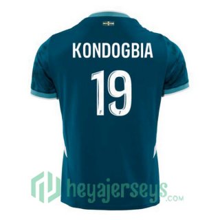 Olympique Marseille (KONDOGBIA 19) Away Soccer Jerseys Blue 2024-2025