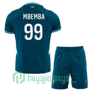 Olympique Marseille (MBEMBA 99) Kids Away Soccer Jerseys Blue 2024-2025