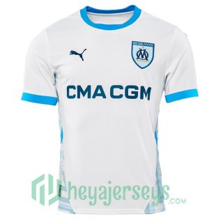 Olympique Marseille Home Soccer Jerseys White 2024-2025