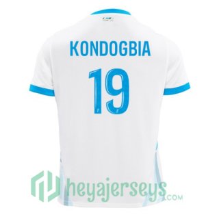 Olympique Marseille (KONDOGBIA 19) Home Soccer Jerseys White 2024-2025