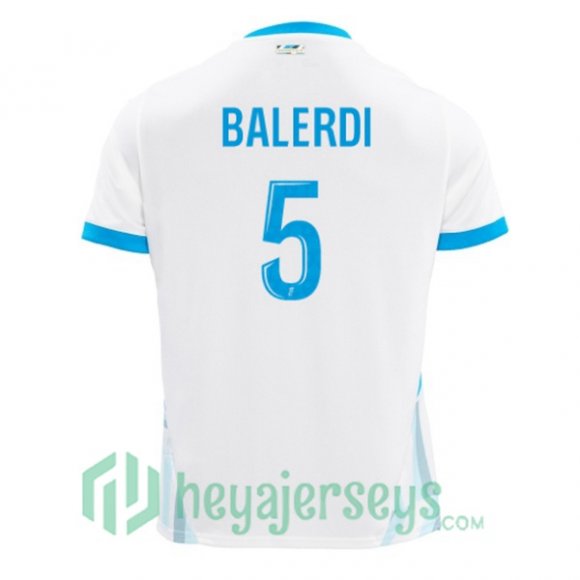 Olympique Marseille (BALERDI 5) Home Soccer Jerseys White 2024-2025