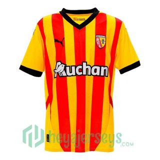 RC Lens Home Soccer Jerseys Yellow Red 2024-2025