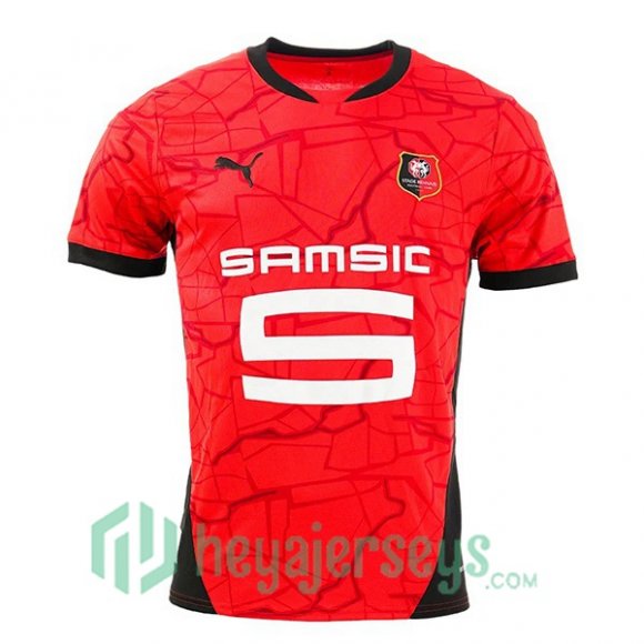 Stade Rennais Home Soccer Jerseys Red 2024-2025