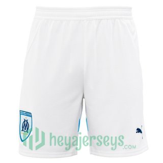 Olympique Marseille Home Soccer Shorts White 2024-2025