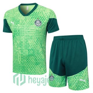 Palmeiras Training T-Shirts + Shorts Green 2024-2025