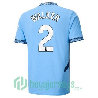 Manchester City (Kyle Walker 2) Home Soccer Jerseys Blue 2024-2025