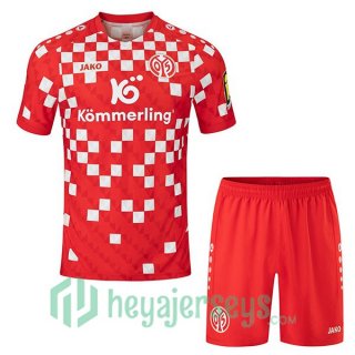 FSV Mainz 05 Kids Home Soccer Jerseys Red 2024-2025