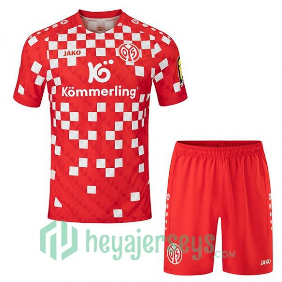 FSV Mainz 05 Kids Home Soccer Jerseys Red 2024-2025