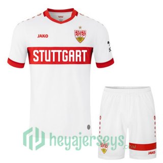 VfB Stuttgart Kids Home Soccer Jerseys White 2024-2025