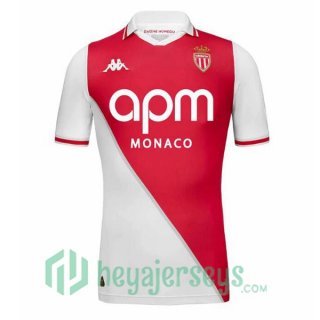 AS Monaco Home Soccer Jerseys White Red 2024-2025