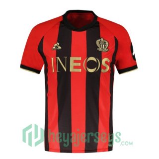 OGC Nice Home Soccer Jerseys Red Black 2024-2025