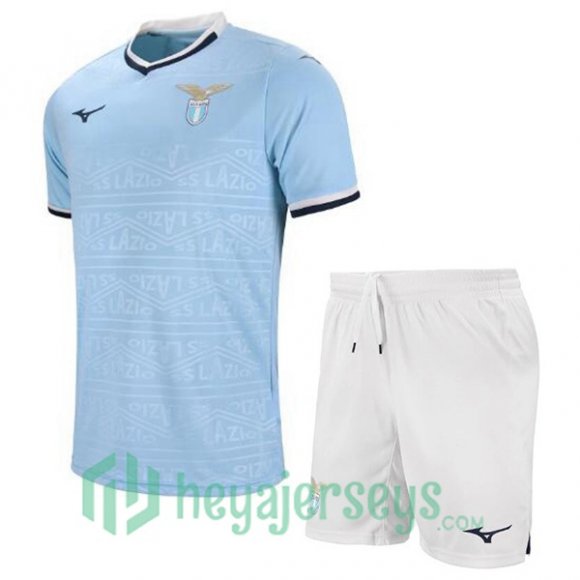 SS Lazio Kids Home Soccer Jerseys Blue 2024-2025