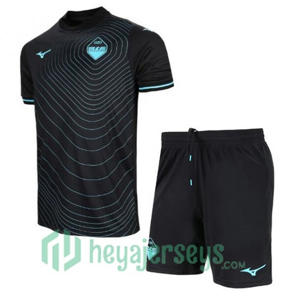 SS Lazio Kids Away Soccer Jerseys Black 2024-2025