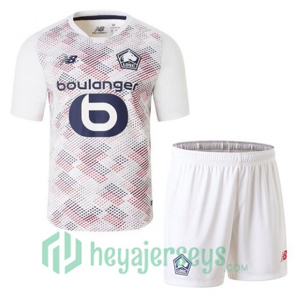 Lille OSC Kids Away Soccer Jerseys White 2024-2025