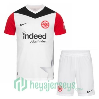Eintracht Frankfurt Kids Home Soccer Jerseys White Red 2024-2025