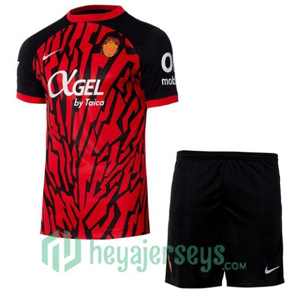 RCD Mallorca Kids Home Soccer Jerseys Red 2024-2025