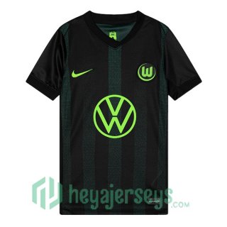 Vfl Wolfsburg Away Soccer Jerseys Black 2024-2025
