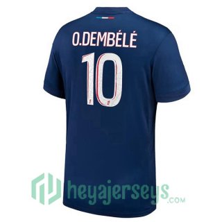 Paris Saint Germain (O.Dembélé 10) Home Soccer Jerseys Blue Royal 2024-2025