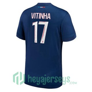 Paris Saint Germain (Vitinha 17) Home Soccer Jerseys Blue Royal 2024-2025