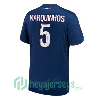 Paris Saint Germain (Marquinhos 5) Home Soccer Jerseys Blue Royal 2024-2025