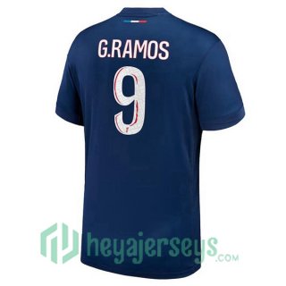 Paris Saint Germain (G.Ramos 9) Home Soccer Jerseys Blue Royal 2024-2025