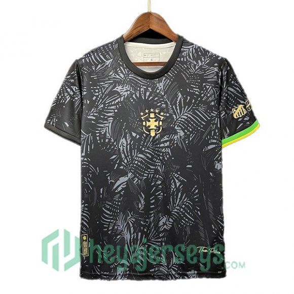 Brazil Special Edition Soccer Jerseys Black 2024-2025