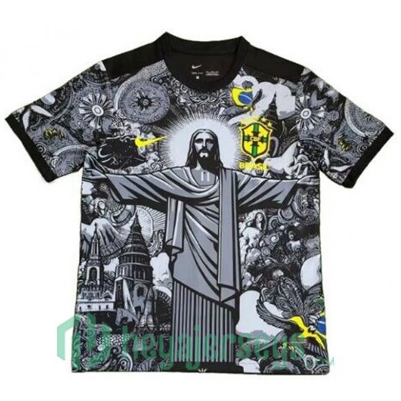 Brazil Special Edition Soccer Jerseys Black 2024-2025