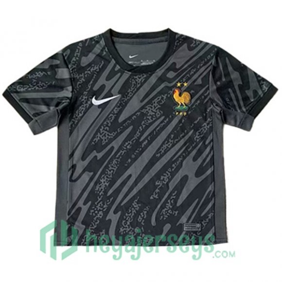 France Goalkeeper Soccer Jerseys Black 2024-2025