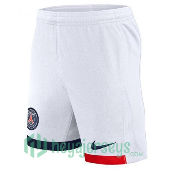 Paris Saint Germain Away Soccer Shorts White 2024-2025