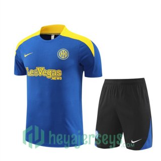 Inter Milan Training T-Shirts + Shorts Blue 2024-2025