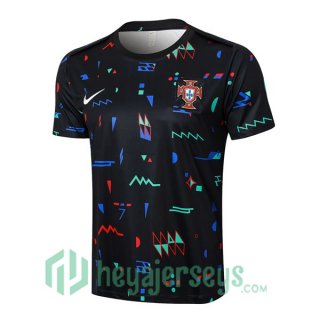 Portugal Training T-Shirts Black 2024-2025