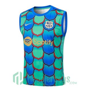 Soccer Vest FC Barcelona Green Blue 2024-2025