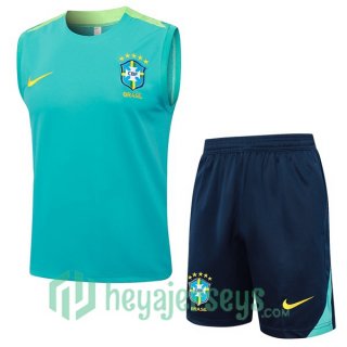 Soccer Vest Brazil + Shorts Green 2024-2025