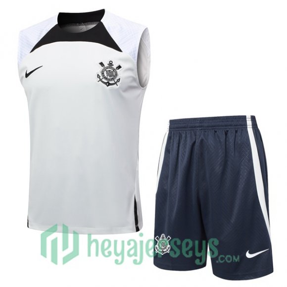 Soccer Vest Corinthians + Shorts White 2024-2025