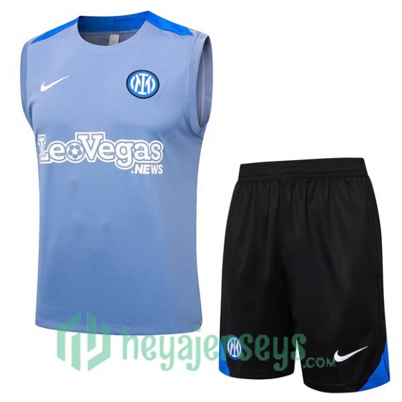 Soccer Vest Inter Milan + Shorts Blue 2024-2025