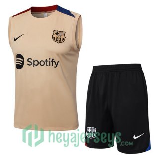 Soccer Vest FC Barcelona + Shorts Yellow 2024-2025