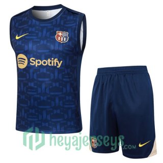 Soccer Vest FC Barcelona + Shorts Blue Royal 2024-2025